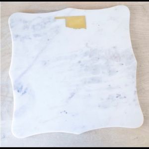 12x12 White Marble OKLAHOMA Cheese Board
